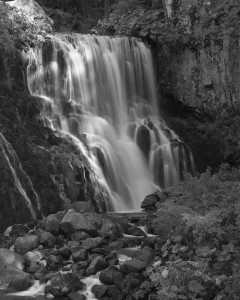 Mt Shasta - Middle McCloud Falls-5784-BW